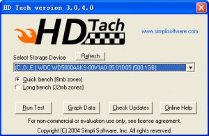 HDTACH硬盘底层性能测试