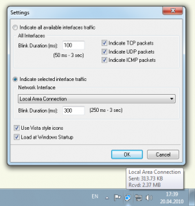 win7网卡指示灯Network Activity Indicator