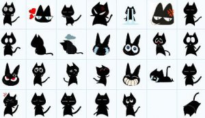 小黑猫qq表情