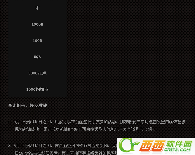 cf6周年盛典惊天大礼等你来活动 奖励领取网址